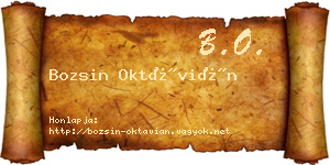 Bozsin Oktávián névjegykártya